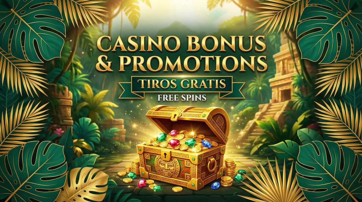 Cofre del tesoro con monedas de oro y gemas representando los bonos del casino Bodog